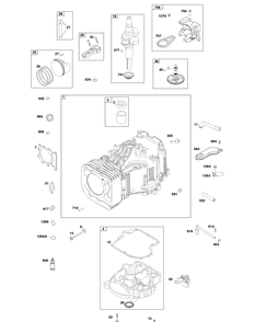 592057 Diagram and Parts List for 592057  Briggs and Stratton Engine